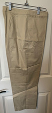 NWT LIZ CLAIBORNE KHAKI PANTS 12 LIZSPORT 31X25 LITE CROP SLACKS HIGH WAIST NOS