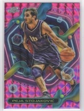 #108 2023-24 Topps Chrome Cosmic Pink Galaxy Refractors Peja Stojakovic