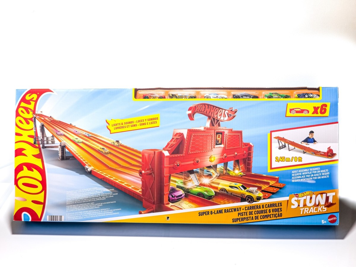 Hot Wheels Super 6 Lane Raceway Playset for sale online | eBay