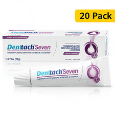 20 Pack Denttach Seven Denture Adhesive Reliner, Thermoplastic Cushion for 7-Day