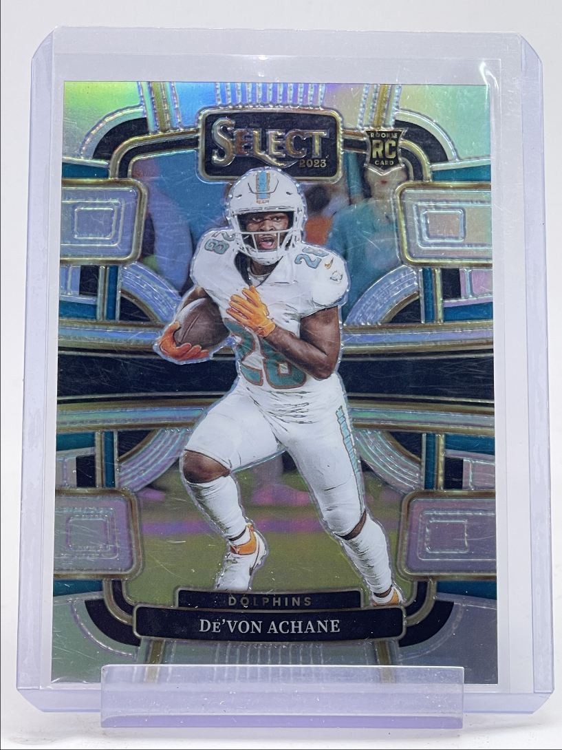 DE'VON ACHANE 2023 SELECT CONCOURSE ROOKIE SILVER PRIZM DOLPHINS RC Q2725