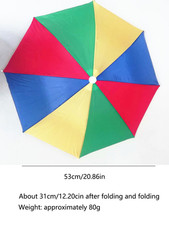 Rainproof Umbrella Head Mounted Sunshade Hat Umbrella Nylon Material Portable