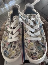 BOBS from Skechers Beach Bingo - Kitty Concert Cat Print Slip On Sneakers 8