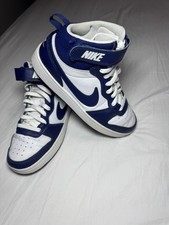 Nike Court Borough Mid 2 CD7782-107 Sneakers Kids 6Y White Blue Lifestyle Shoes