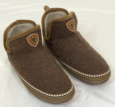 Ariat Bootie Slippers Wooly Brown Women's Pull On Moccasin Sz Small 6.5/7