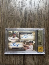 Marketplace image: 2025 Chrome Black SUPERFRACTOR Auto 1/1 Ronald Acuna Jr Chipper Jones BGS 9.5/10