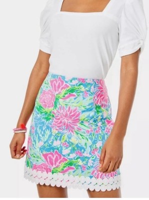 NWT Lilly Pulitzer Izzy Skirt Blue Bunny Business sz 10 12