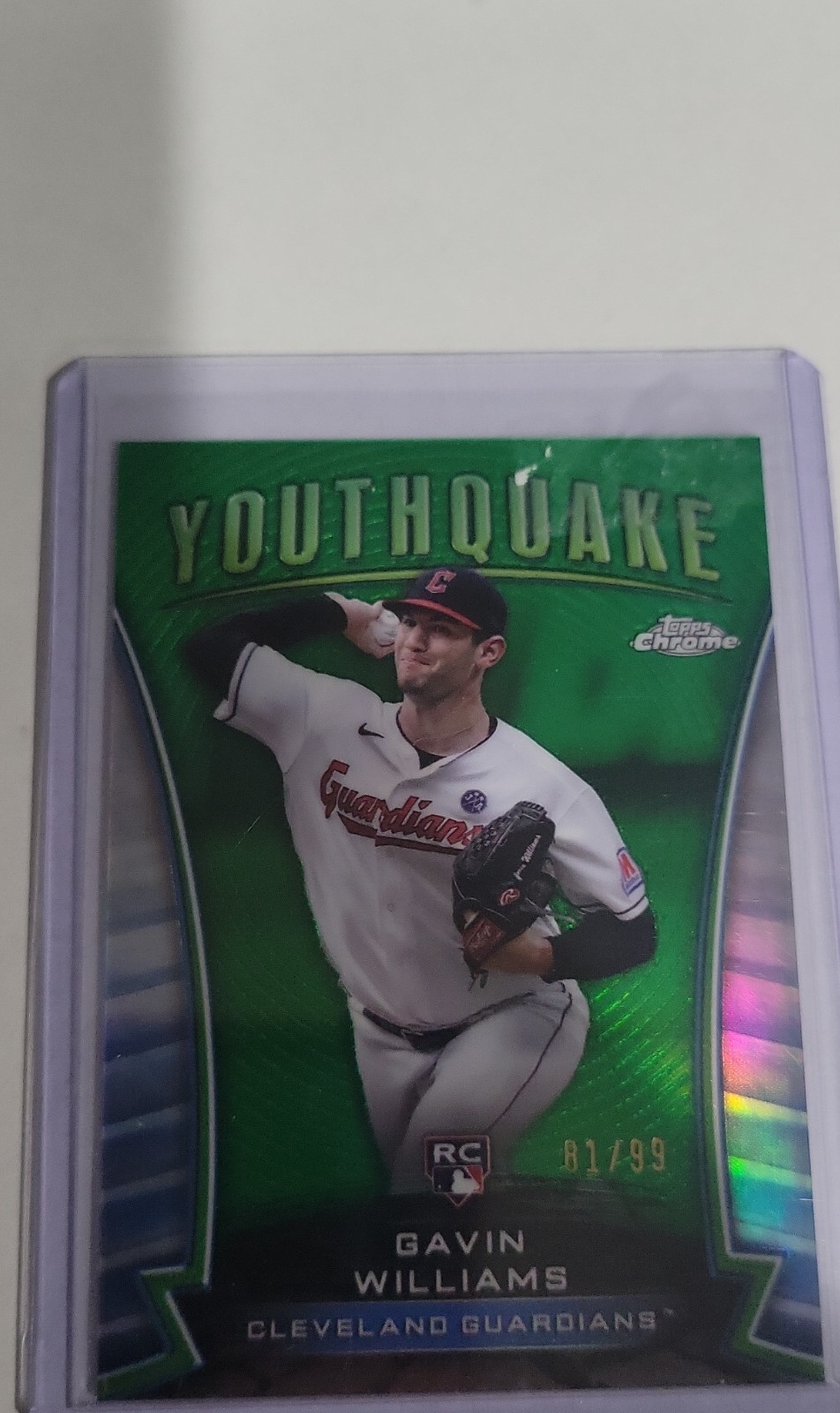 2024 Topps Chrome - Youthquake Gavin Williams #YQ-23 Green Refractor /99 (RC)