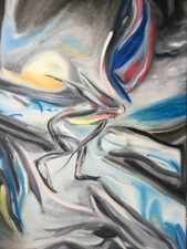 Hand-Painted Abstract Oil Painting on Canvas – Unique Modern Figurative Wall Art