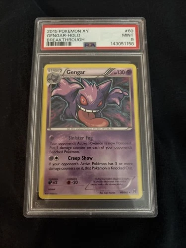 PSA 9 Gengar-Holo #60 XY Breakthrough LOW POP