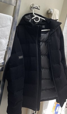 Marmot Loro Piana Italy L Storm System 800Fil Wool Down Black Parka Jacket Men