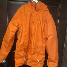 The North Face Jacket Boys XL 18/20 Orange HyVent Hooded Waterproof Rain Shell