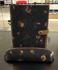 Coach Floral notebook And Matching Pencil Case