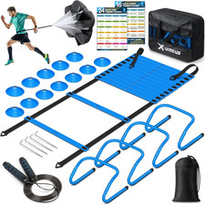 Agility Ladder Speed Training Equipment Set-20Ft Agility Ladder,12 Soccer Cones,