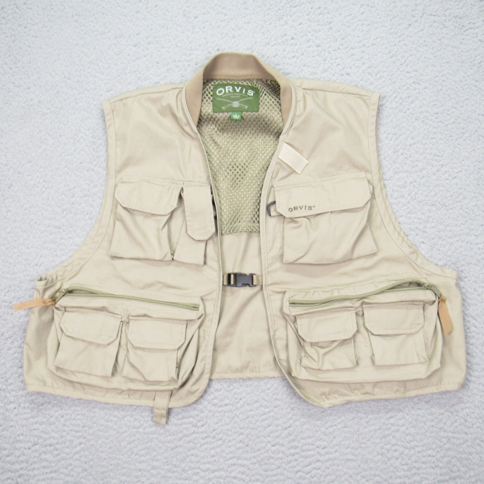 Orvis Clearwater Fly Fishing Vest Mens L Beige Multi Pocket Mesh Utility 44HX
Opens in a new window