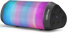 Portable Bluetooth Speaker Powerful HD Loud Sound, LED Lights, IPX4 Wateproof, 2