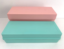 SET 2 VTG RETRO DYNASOUND 24  PLASTI PLEX 15 Cassette Holders Storage Cases