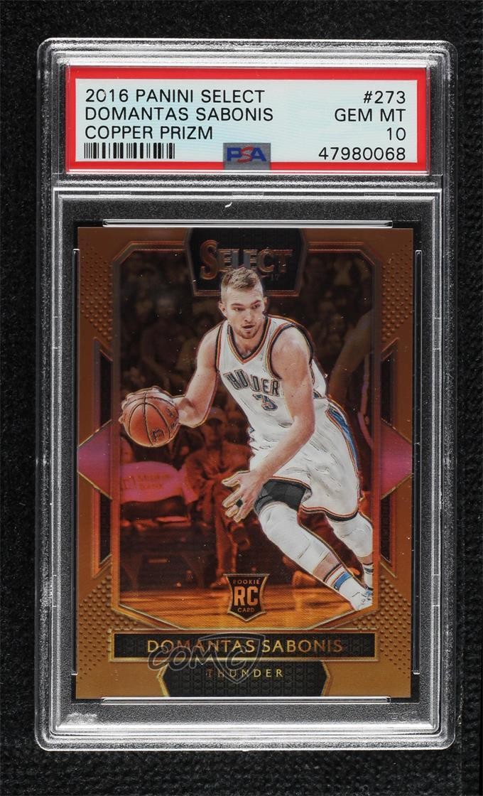 2016 Select Courtside Copper Prizm 17/49 Domantas Sabonis #273 PSA 10 GEM MT fi6