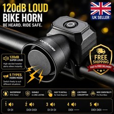 Electric Bike Horn USB Rechargeable Waterproof Loud Bicycle Bell Scooter