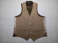 Vintage Sears Roebuck PERMA-PREST Reversible Vest Men's 38R Brown Tan