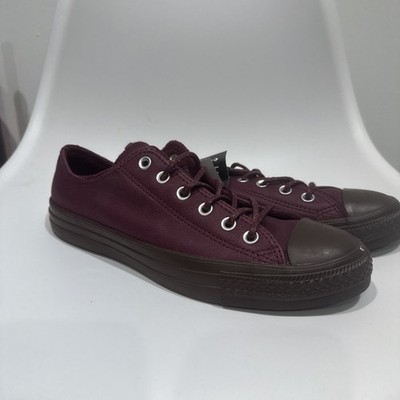 Converse CTAS OX Fleece Lined Leather Shoes Dark Sangria Sz 8 157585C