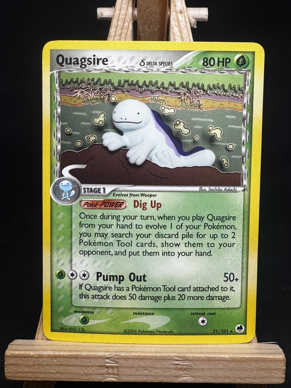 Pokemon Quagsire 21/101 Dragon Frontiers NM Read Description
