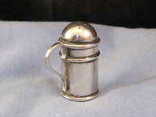 STERLING SILVER ANTIQUE MINIATURE FLOUR SIFTER PEPPERETTE PEPPER SHAKER 1900