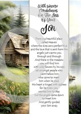 NEW With Sincere Condolences Loss Of YOUR Dear Son A5 Card Sympathy Support
