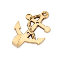 Maritim Haken Anker 4X7Cm Aus Messing Gold Wandhaken TüRhaken Kleiderhaken