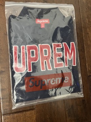 Supreme FW25 Cotton Twill Applique Polo Navy Blue Red Size Medium