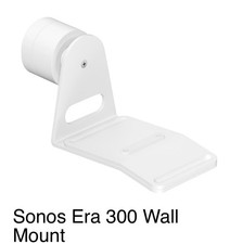 SONOS ERA 300 Optimo 2 wall mounting bracket, Made By Logos, White, Single Unit.