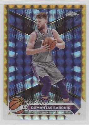 2023-24 Topps Chrome Gold Geometric Refractor /50 Domantas Sabonis #10 0bg8