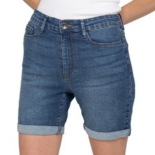 Enzo Womens Shorts Denim Ripped Cotton Stretch Ladies Summer Beach Hot Pants UK