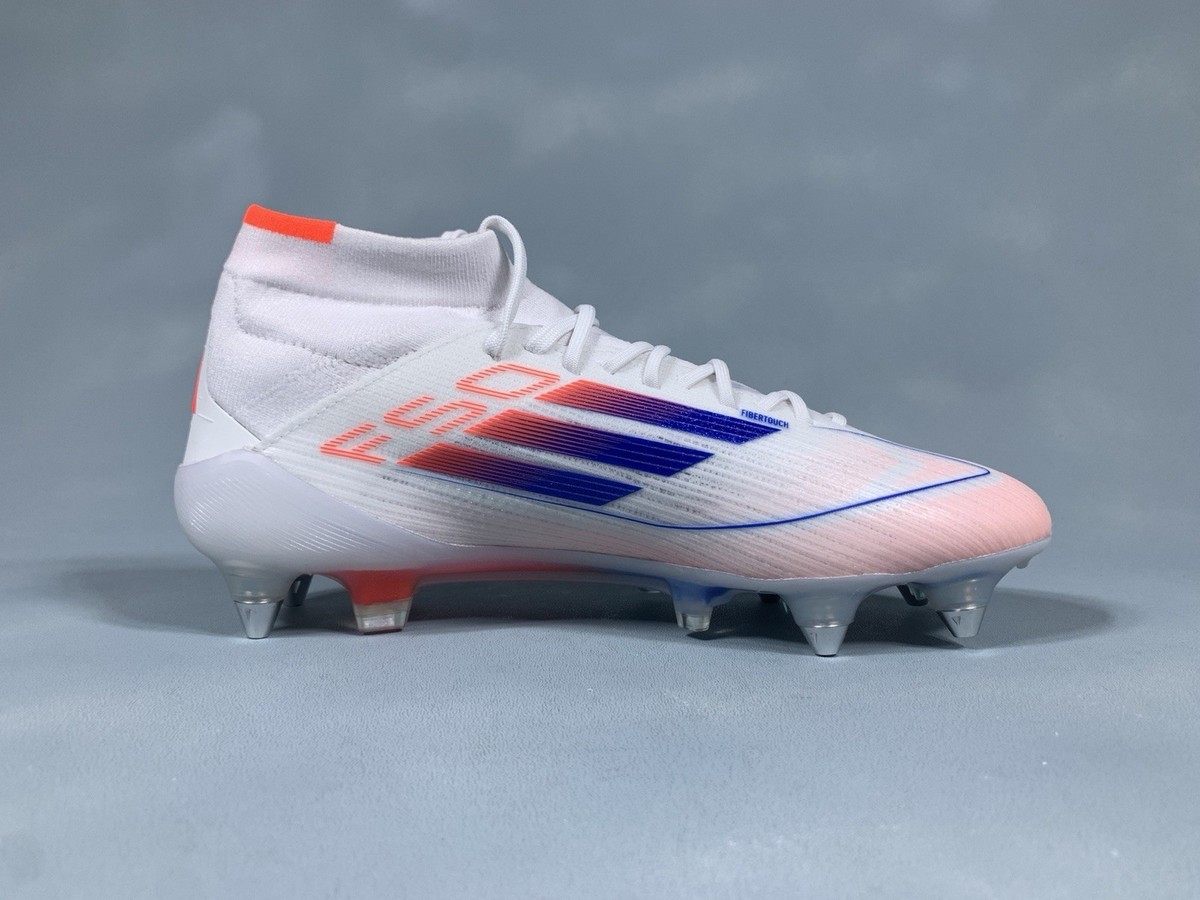 adidas F50 Elite Mid SG Soccer Cleats White Blue IH3152 Women's 6