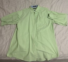 Chaps Dress Shirt Button Down Long Sleeve Size L  16/16.5 32 33 Lime Green