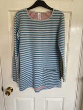 Seasalt Reversible Henon Tunic Style Top Grey/Green or Grey/Pink Stripe Size 8