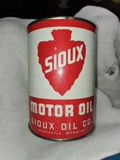Motor Oil Qt Can Vintage Sioux