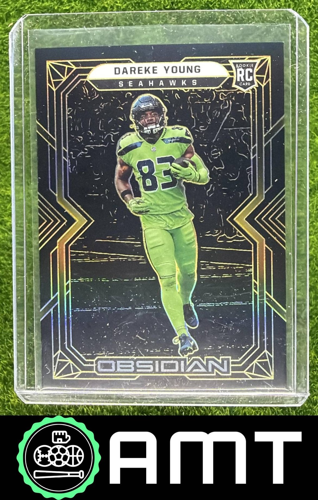 Dareke Young Panini Obsidian #174 Yellow Electric Etch