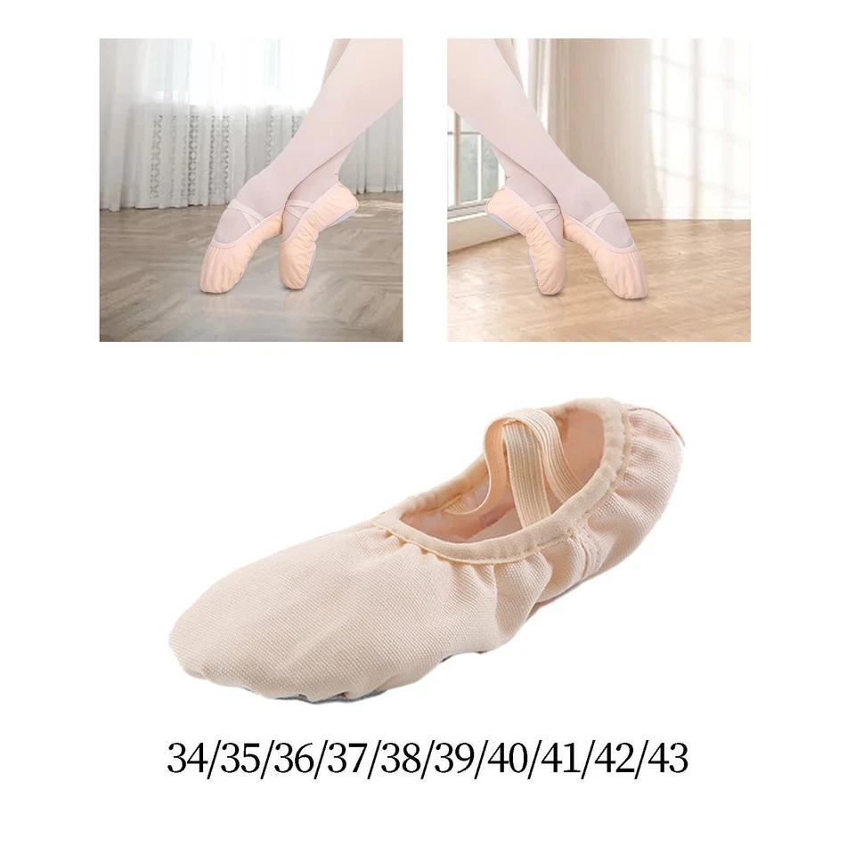 Chaussures de ballet pour femmes Chaussons de danse en toile Chaussures de - Photo 1/1