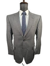 JOS. A. BANK Mens Gray HOUNDSTOOTH CHECK Wool Sport Coat Blazer Suit Jacket 41R