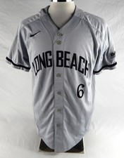2019 Long Beach State Dirtbags #6 Game Used Grey Jersey Baseball L 603