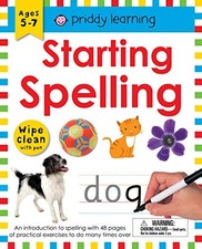 Wipe Clean Workbook: Starting Spelling by Roger Priddy 9781684490844 NEW