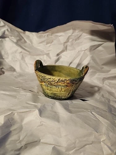 Weller Pottery Antique Arts & Crafts Woodcraft Forest Jardiniere Planter Handles