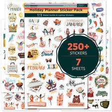 500 Holiday Planner Sticker Pack Monthly Calendar Journal Cute Decorative Set