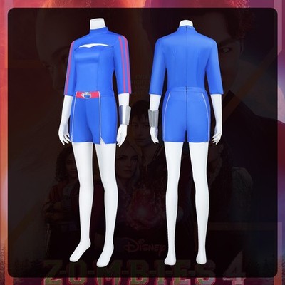 Zombies 4 Dawn of the Vampires Addison Cosplay Costume Blue Outfit Top Shorts