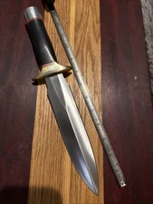 Vintage Custom Large Dagger Fighting Knife Unmarked Well Crafted 80’s USA