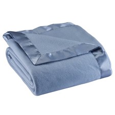 Satin Fleece Blanket, Full/Queen, Twin or King Size   100 Polyester