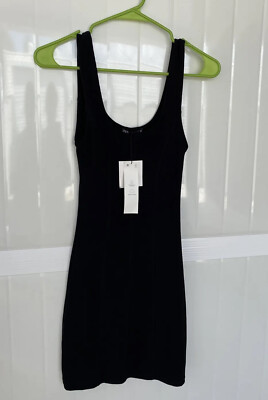ZARA NWT JR Women M Fitted Rib Knit Princess Seam Tank Mini Dress | eBay