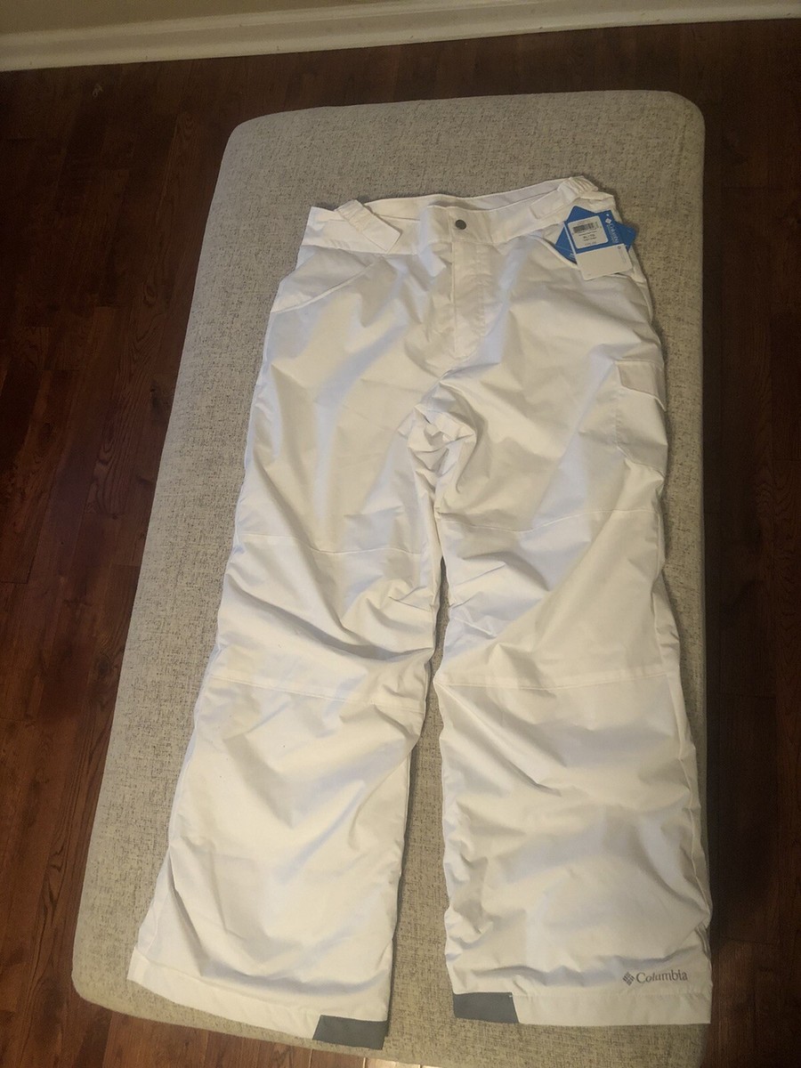 NWT $75 Columbia Kids Girl's White Starchaser Peak II Snow Pants Size XL