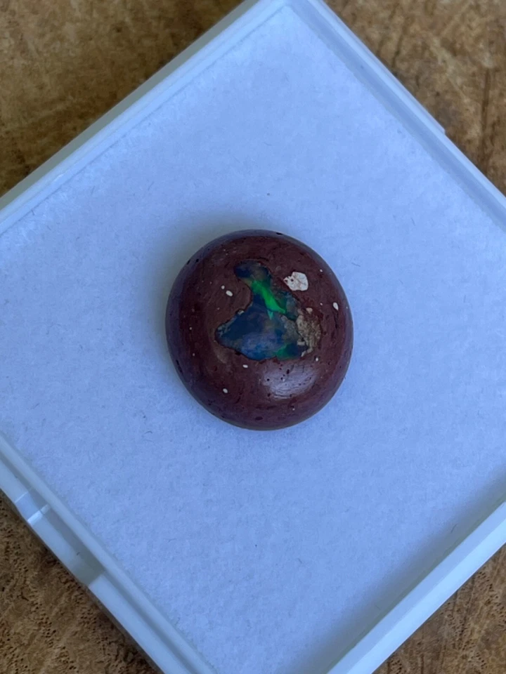 墨西哥火蛋白石,多闪光闪亮蓝色绿色蛋白石宝石椭圆形凸圆形 9.5 — 第 2/4 张图片